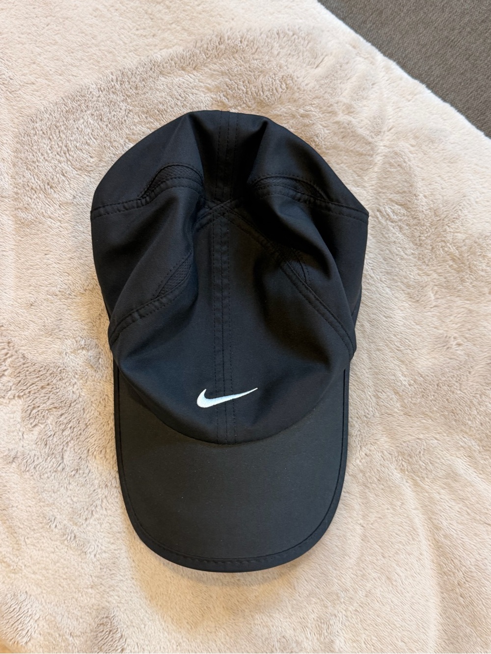 Nike Black Cap with White Swoosh